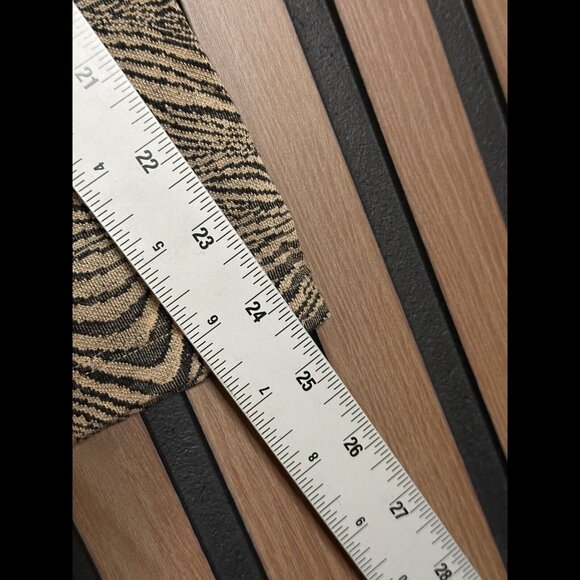 Zara Shirt Medium Brown Abstract Art Long Sleeve Button Performance Stretch Knit - Picture 4 of 7